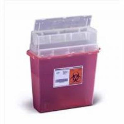"Container,sharps,5 qt.,red,wall mount"