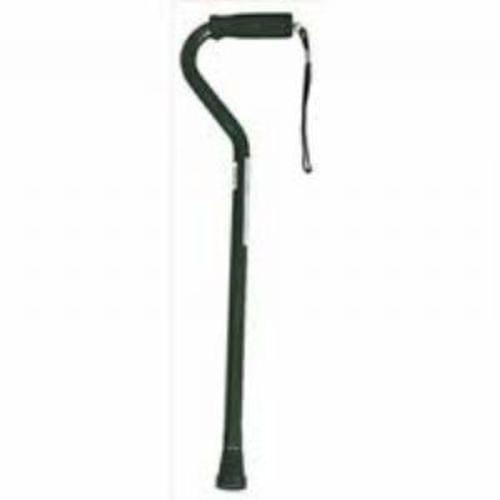 "Cane,offset handle,black,aluminum"