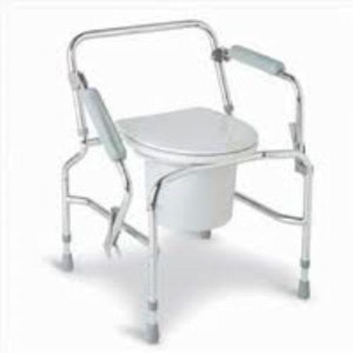 "Commode,drop arm,chrome plated,steel"