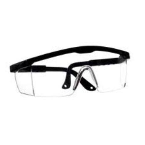 "Glasses,safety,clear,black strip"