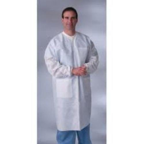 "Coat,lab,knt cuff&collar,wht,l"
