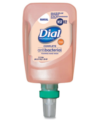 Dial® Professional Antibacterial Foaming Hand Wash Refill for Dial FIT X2 Manual Dispenser, Original, 1.2 L, 3/Carton