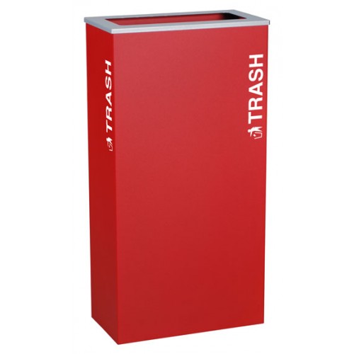 Rectangular Trash, Steel, 17 Gal. Ruby Texture
