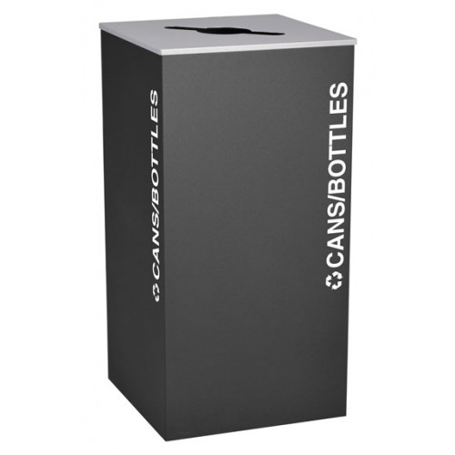 Square Cans/Bottles, Steel, 36 Gal. Black Texture