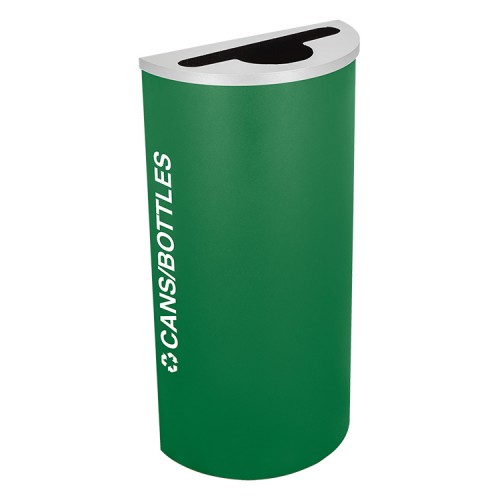 Half Round Cans/Bottles, Steel, 8 Gal. Emerald Texture