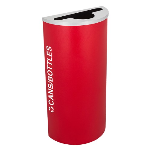 Half Round Cans/Bottles, Steel, 8 Gal. Ruby Texture