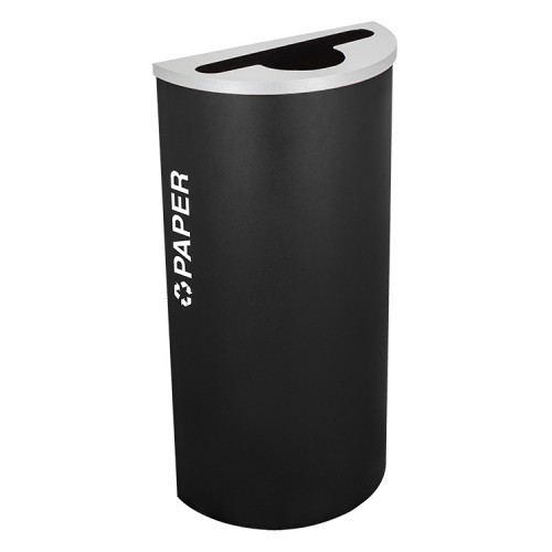 Half Round Paper, Steel, 8 Gal. Black Texture