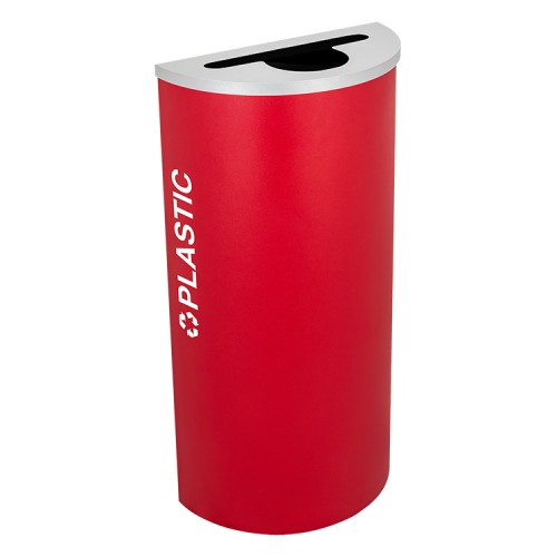 Half Round Plastic, Steel, 8 Gal. Ruby Texture
