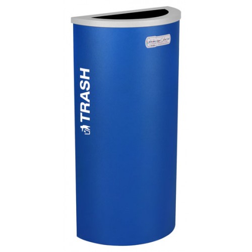 Half Round Trash, Steel, 8 Gal. Royal Texture