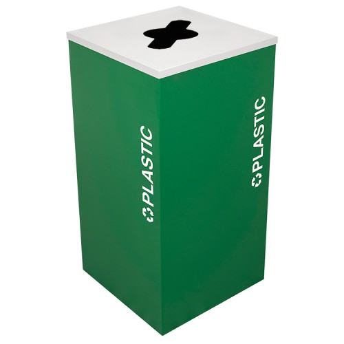 Square Plastic, Steel, 24 Gal. Emerald Texture