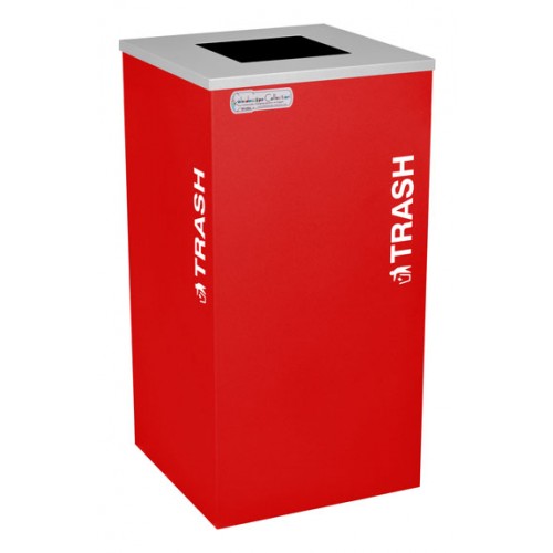 Square Trash, Steel, 24 Gal. Ruby Texture