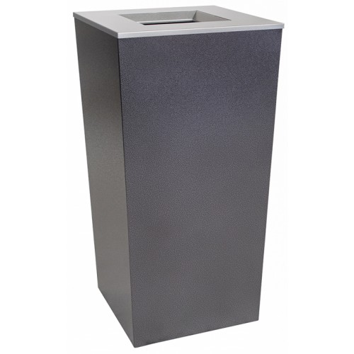 Trash, Steel, 34 Gal. Hammered Charcoal