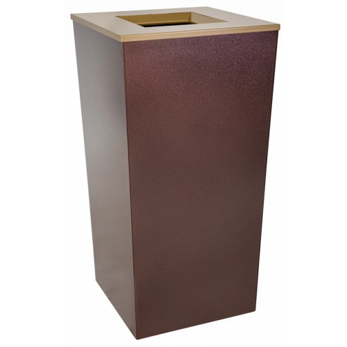 Trash, Steel, 34 Gal. Hammered Copper