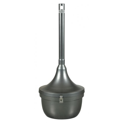 Cigarette Recp., Steel, 4.5 Gal. Hammered Charcoal