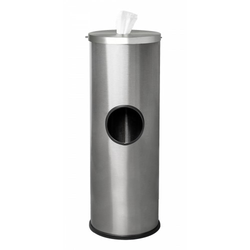 Wipe Dispenser Sanitizing Station, Stainless Steel, 3 Gal. SS