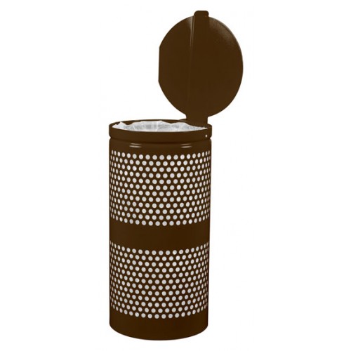 Recp. W/ Lid, Steel, 10 Gal. Coffee Gloss