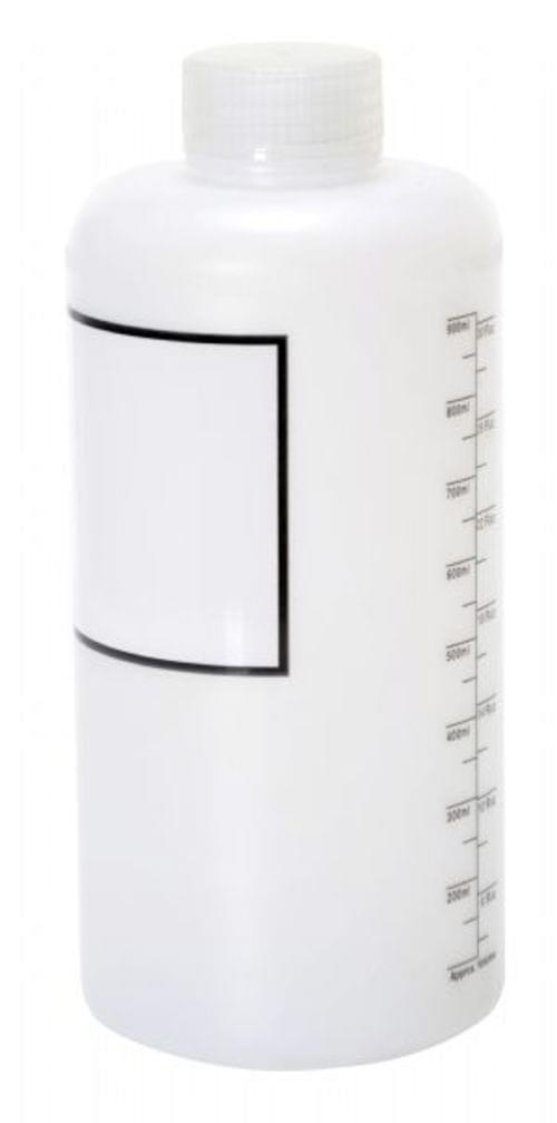 NARROW LDPE BOTTLE W/LABEL 32OZ