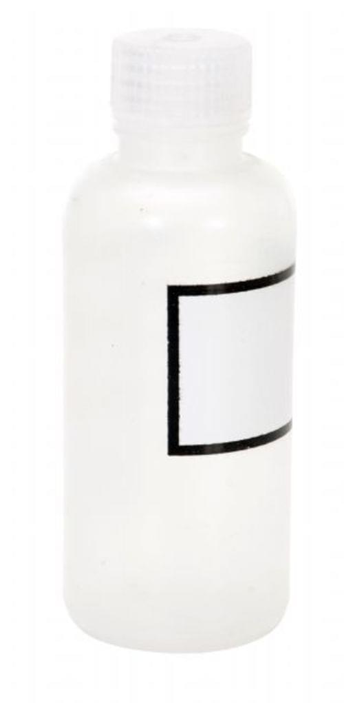 NARROW LDPE BOTTLE W/LABEL 4OZ