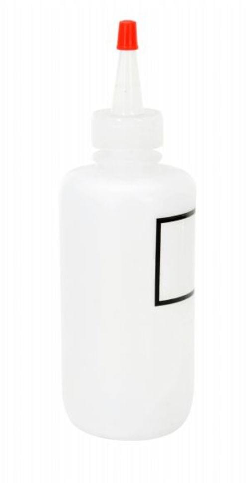 RED-CAP LDPE BOTTLE W/LABEL 6OZ