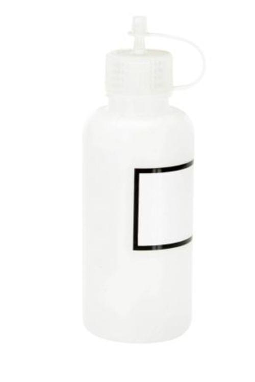 DROP-CAP LDPE BOTTLE W/LABEL 4OZ