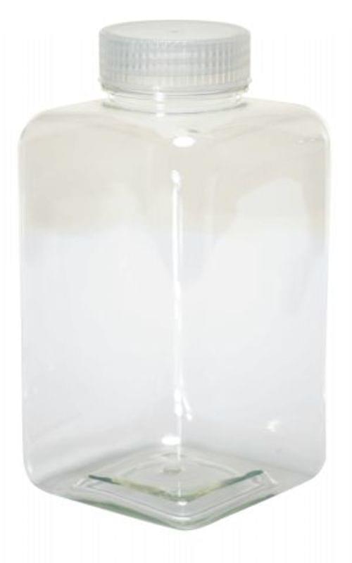 WIDE-MOUTH CLEAR SQUARE BOTTLE 32OZ