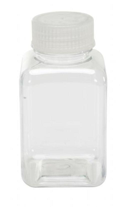 WIDE-MOUTH CLEAR SQUARE BOTTLE 8OZ