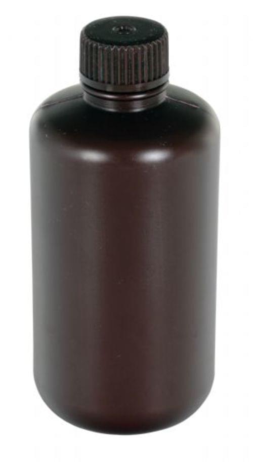 NARROW-MOUTH AMBER LDPE BOTTLE 8OZ