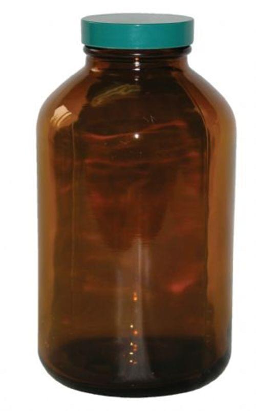 WIDE-MOUTH AMBER GLASS BOTTLE 32OZ