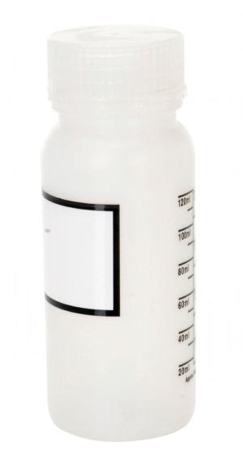 WIDE-MOUTH LDPE BOTTLE W/LABEL 4OZ