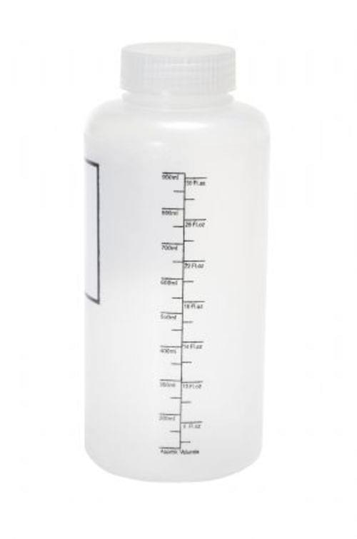 WIDE POLYPROPYLENE BOTTLE W/LABEL 32OZ