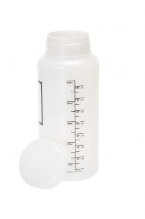 NARROW WASH BOTTLE W/ LABEL CLEAR 16OZ