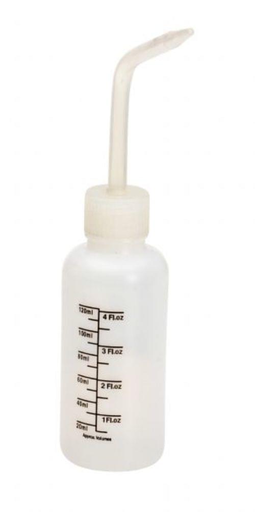 NARROW WASH BOTTLE W/ LABEL CLEAR 4OZ