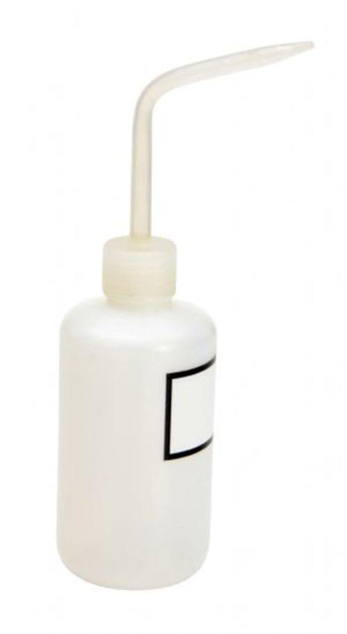 NARROW WASH BOTTLE W/ LABEL CLEAR 8OZ