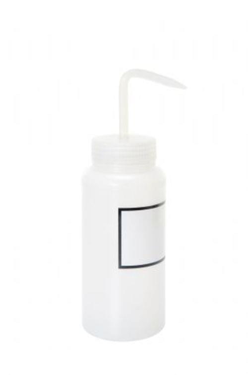 WIDE WASH BOTTLE W/ LABEL CLEAR CAP 16OZ