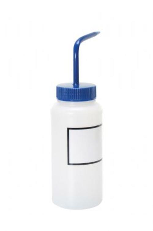 WIDE WASH BOTTLE W/LABEL BLUE 16OZ