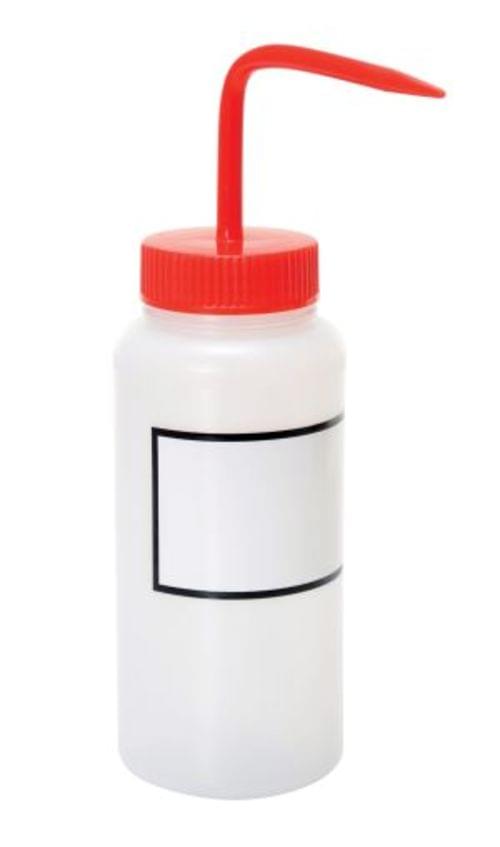 WIDE WASH BOTTLE W/LABEL RED 16OZ