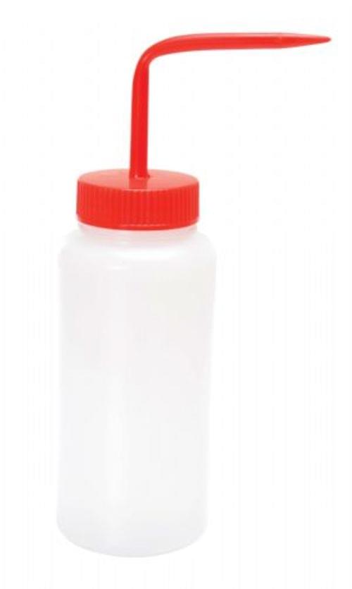 WIDE WASH BOTTLE RED CAP 16OZ