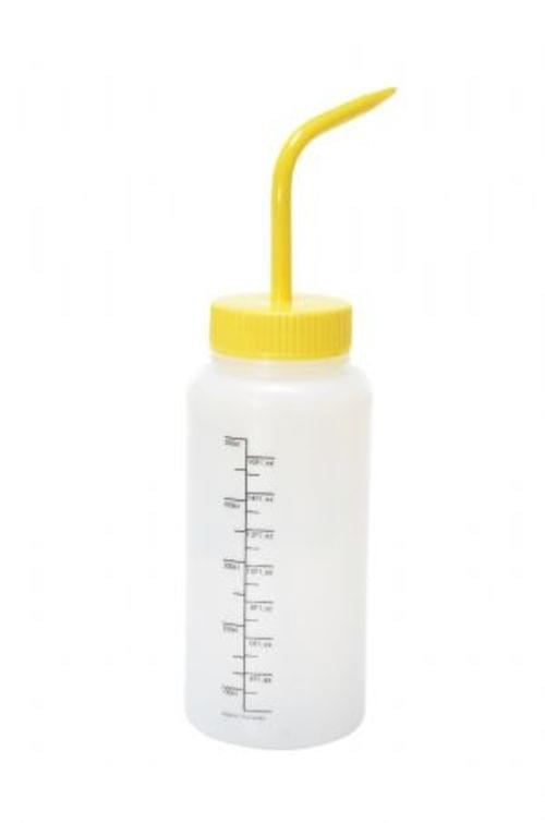 WIDE WASH BOTTLE W/LABEL YELLOW 16OZ
