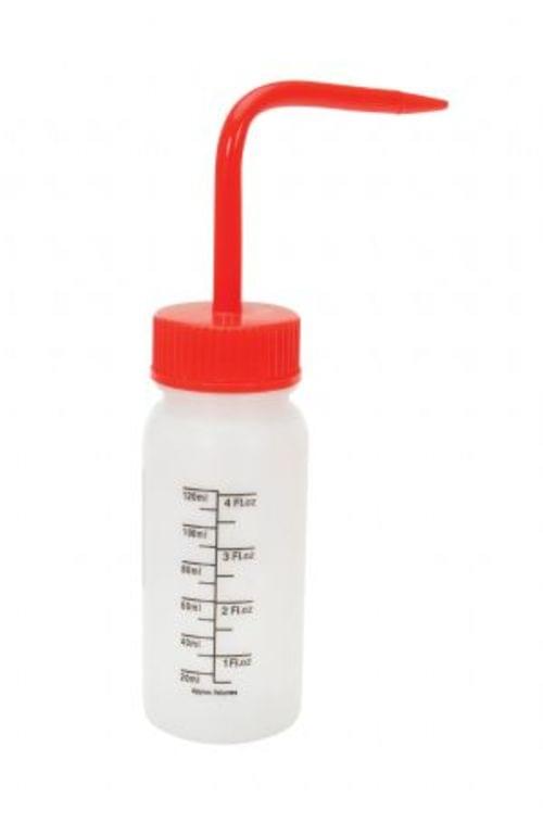 WIDE WASH BOTTLE W/LABEL RED 4OZ