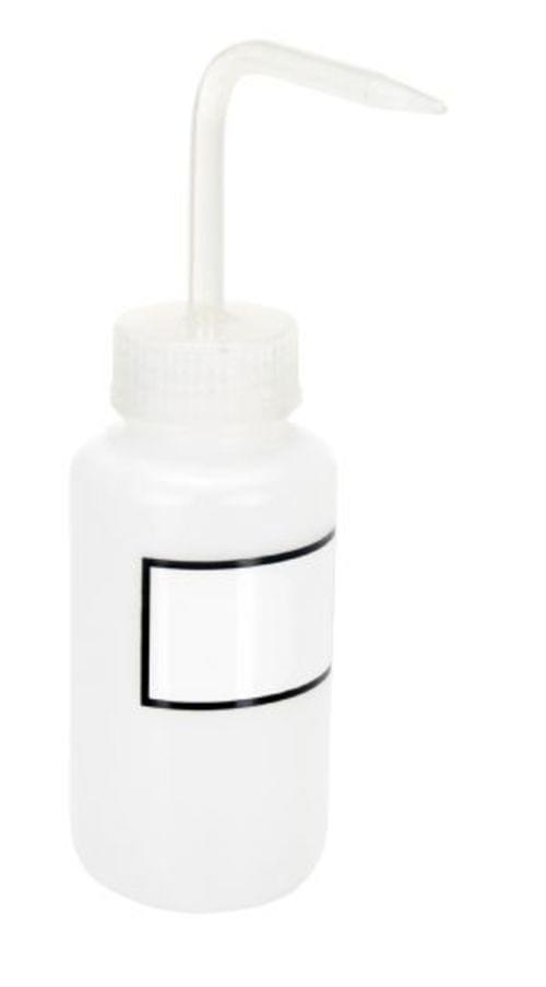 WIDE WASH BOTTLE W/ LABEL CLEAR CAP 8OZ