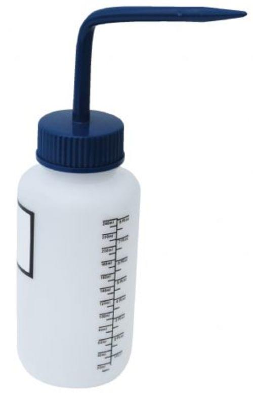 WIDE WASH BOTTLE W/LABEL BLUE 8OZ