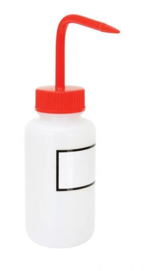 WIDE WASH BOTTLE W/LABEL RED 8OZ