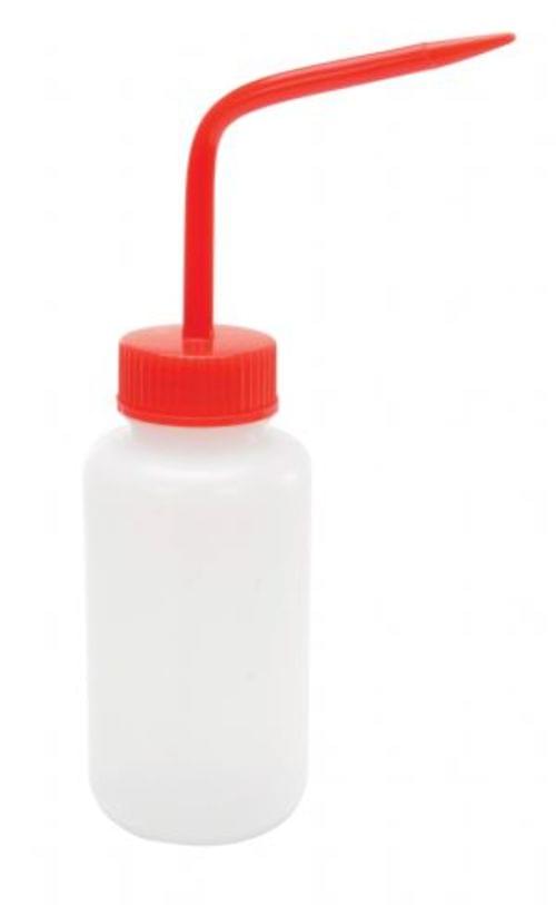 WIDE WASH BOTTLE RED CAP 8OZ