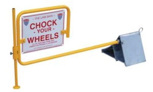 ALUMINUM WHEEL CHOCK WITH FLAG 39.25 IN