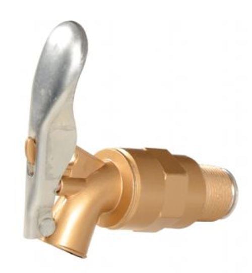 DRUM FAUCET BRASS-PLATED ZINC 3/4 BUNG