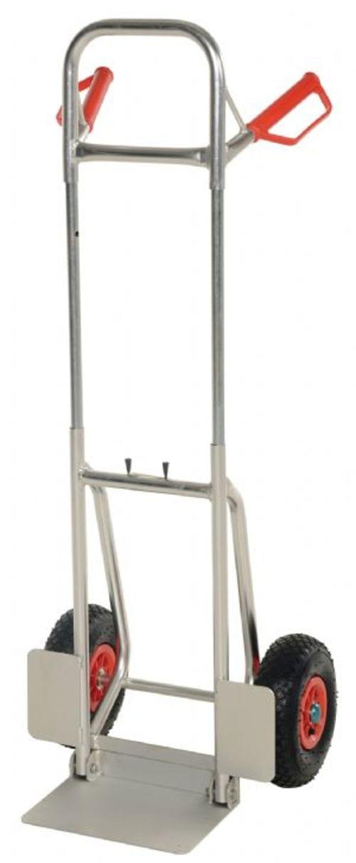 FOLD-DOWN ALUMINUM HAND TRUCK-PNEUMATIC