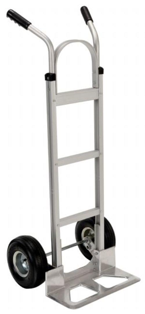 2 HANDLE ALUM HAND TRUCK W/ PNU 49 IN H