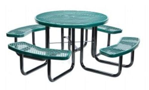 METAL ROUND PICNIC TABLE-81-1/4 IN GREEN