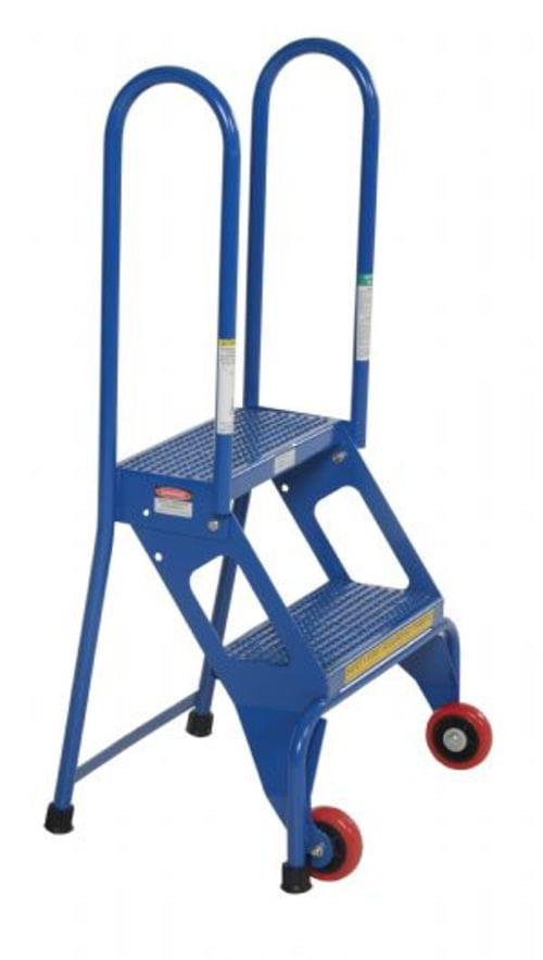 FOLDING 2 STEP LADDER WITH WHEELS
