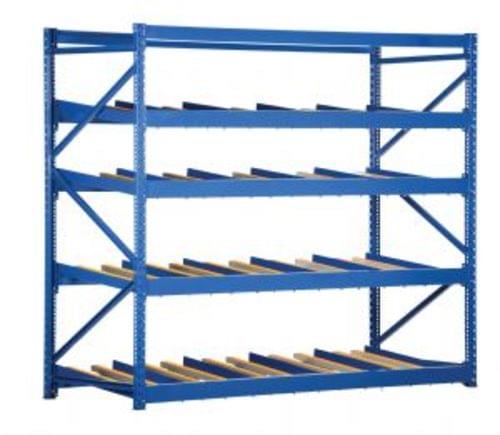CARTON RACK W/GRAVITY ROLL 36 IN 4 LVL